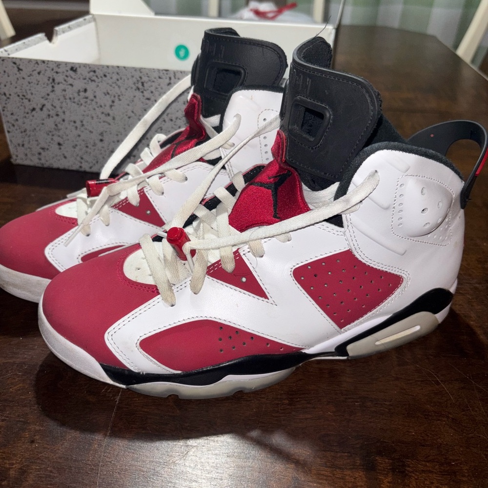 Nike Air Jordan 6 Retro 2021 Carmine, Size 10, Red/White/Black, CT8529-106